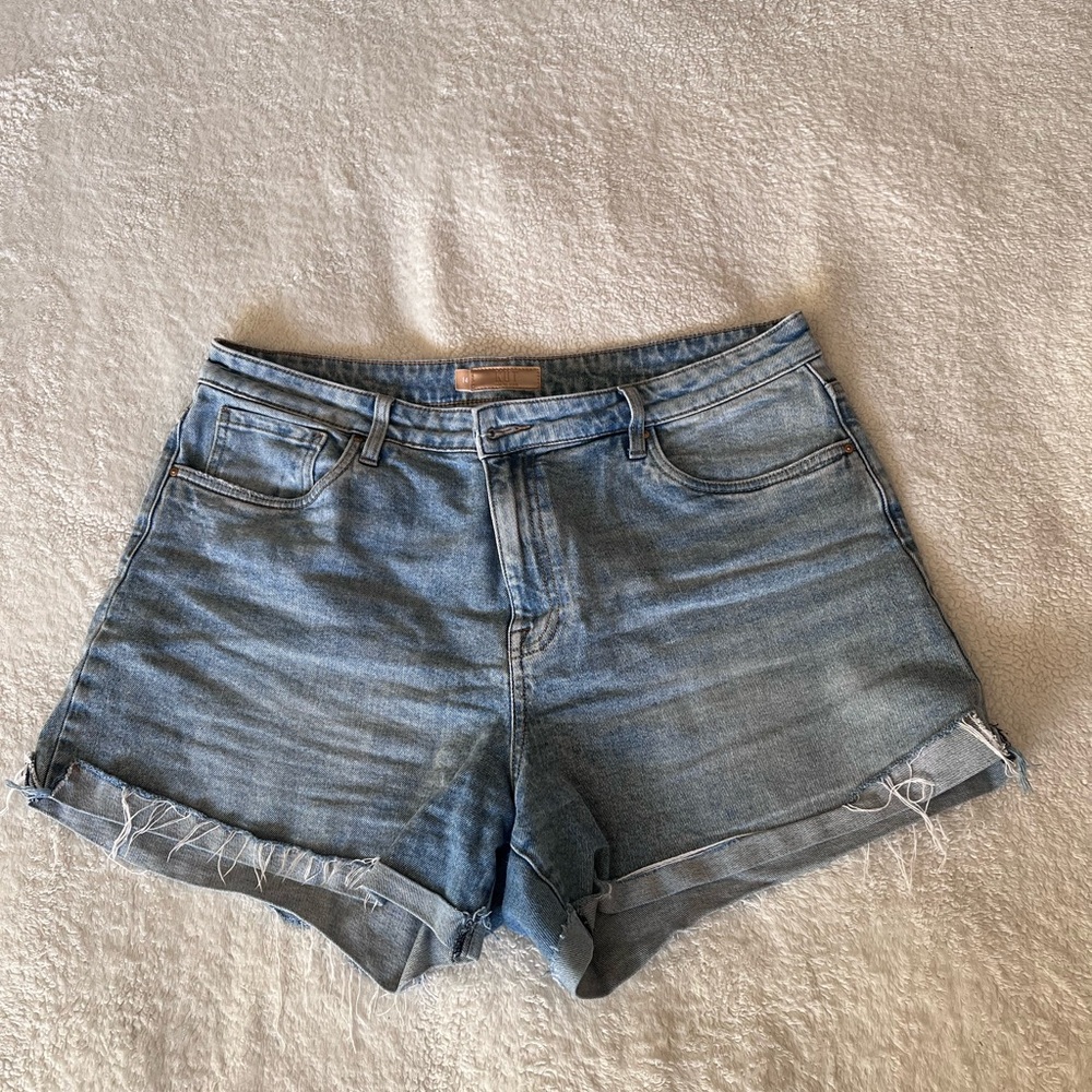 Kut from the Kloth Faded Blue Denim Cutoff Shorts